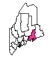Map of Hancock County, ME