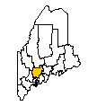 Map of Kennebec County, ME