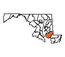 Map of Dorchester County, MD