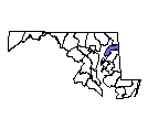 Map of Kent County, MD