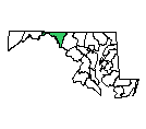 Map of Washington County, MD