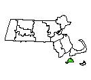 Map of Dukes County, MA