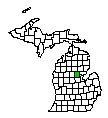 Map of Gladwin County, MI