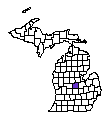 Map of Gratiot County, MI