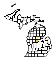 Map of Isabella County, MI
