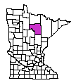 Map of Itasca County, MN