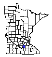 Map of Le Sueur County, MN