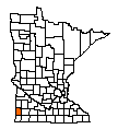Map of Pipestone County, MN