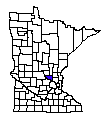 Map of Sherburne County, MN