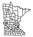 Map of Stevens County, MN