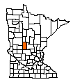 Map of Todd County, MN