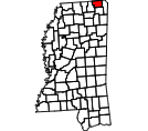 Map of Alcorn County, MS