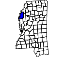 Map of Bolivar County, MS