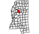 Map of Carroll County, MS
