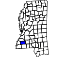 Map of Franklin County, MS