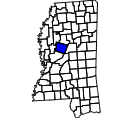 Map of Holmes County, MS