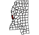 Map of Issaquena County, MS