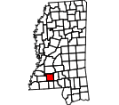 Map of Lincoln County, MS