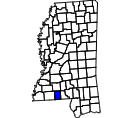 Map of Pike County, MS