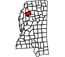 Map of Tallahatchie County, MS