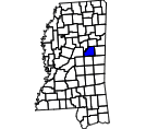 Map of Winston County, MS