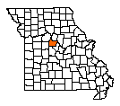 Map of Cooper County, MO