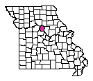 Map of Howard County, MO