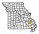 Map of Madison County, MO