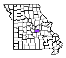 Map of Maries County, MO