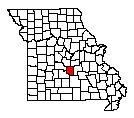 Map of Pulaski County, MO