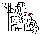Map of St. Charles County, MO