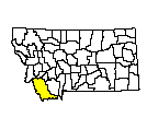 Map of Beaverhead County, MT