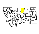 Map of Blaine County, MT