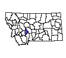 Map of Broadwater County, MT