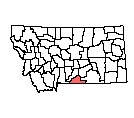 Map of Carbon County, MT