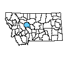 Map of Cascade County, MT