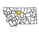 Map of Chouteau County, MT