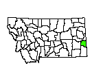 Map of Fallon County, MT