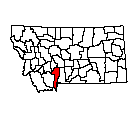 Map of Gallatin County, MT
