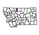 Map of Liberty County, MT