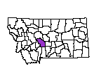 Map of Meagher County, MT