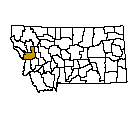 Map of Missoula County, MT