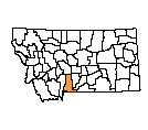 Map of Park County, MT