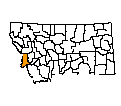 Map of Ravalli County, MT
