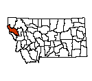 Map of Sanders County, MT
