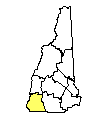 Map of Cheshire County, NH