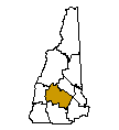 Map of Merrimack County, NH