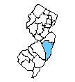 Map of Ocean County, NJ