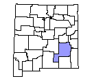 Map of Chaves County, NM