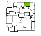 Map of Colfax County, NM